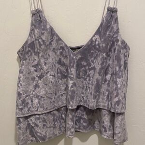 EXPRESS ONE ELEVEN VELVET TANK, NWT, SIZE XS, GRAY